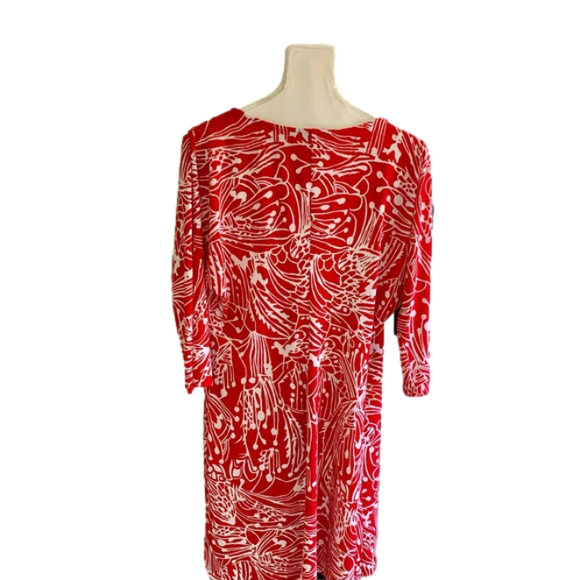 Vintage 80’s Marciano Red & White Wrap Dress - Picture 11 of 12